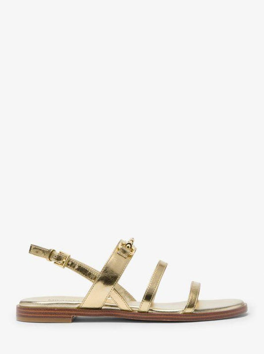 Carson Crackled Metallic Leather Sandal