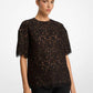 Oversized Corded Floral Lace T-Shirt