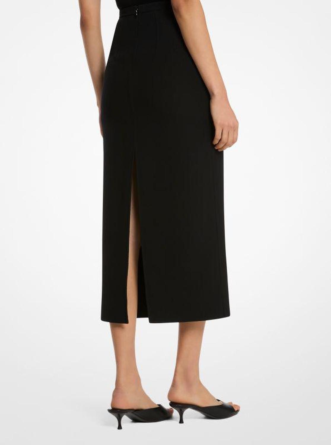 Wool Crepe Pencil Skirt