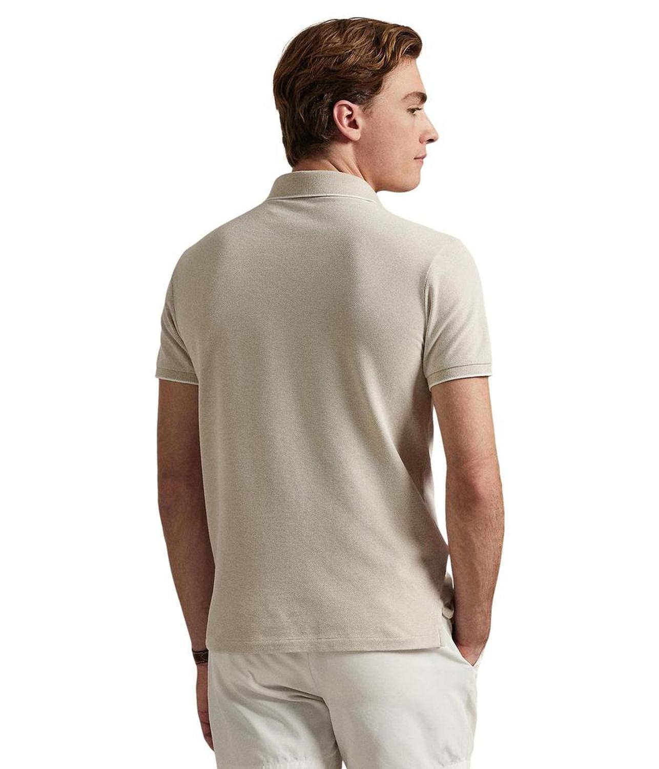 Custom Slim Fit Stretch Oxford Mesh Polo