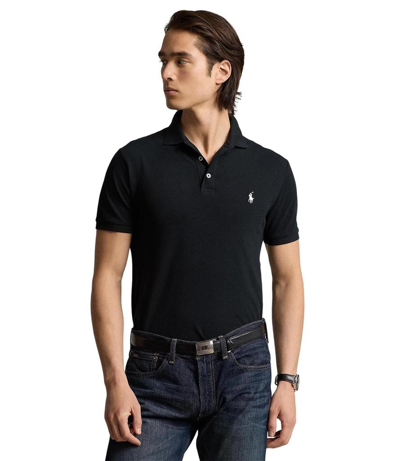 Classic Fit Stretch Mesh Polo Shirt