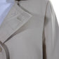 Womens Collared Double Breast Buttoned Long Sleeve Jacket Beige