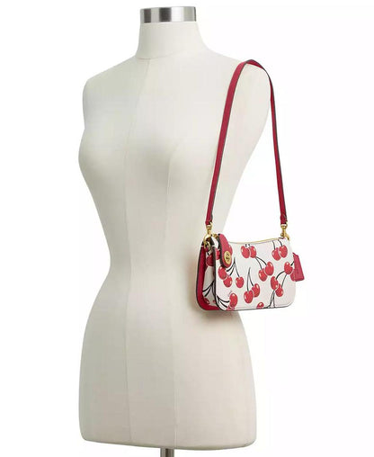 Penn Small Cherry Print Leather Shoulder Bag