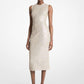 Hand-Embroidered Sequined Stretch Tulle Sheath Dress