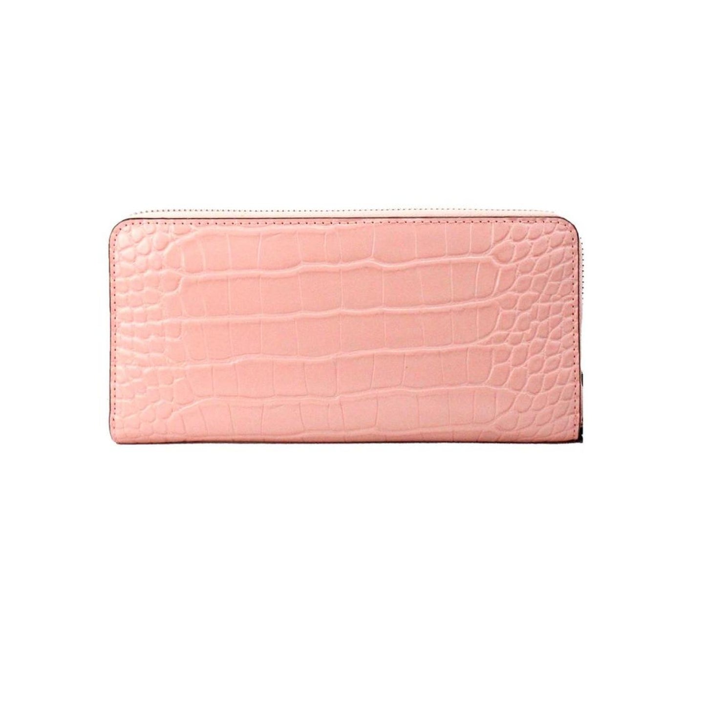 Michael Kors Jet Set Large pink Animal Print Leather Continental Wrist Women's Wallet