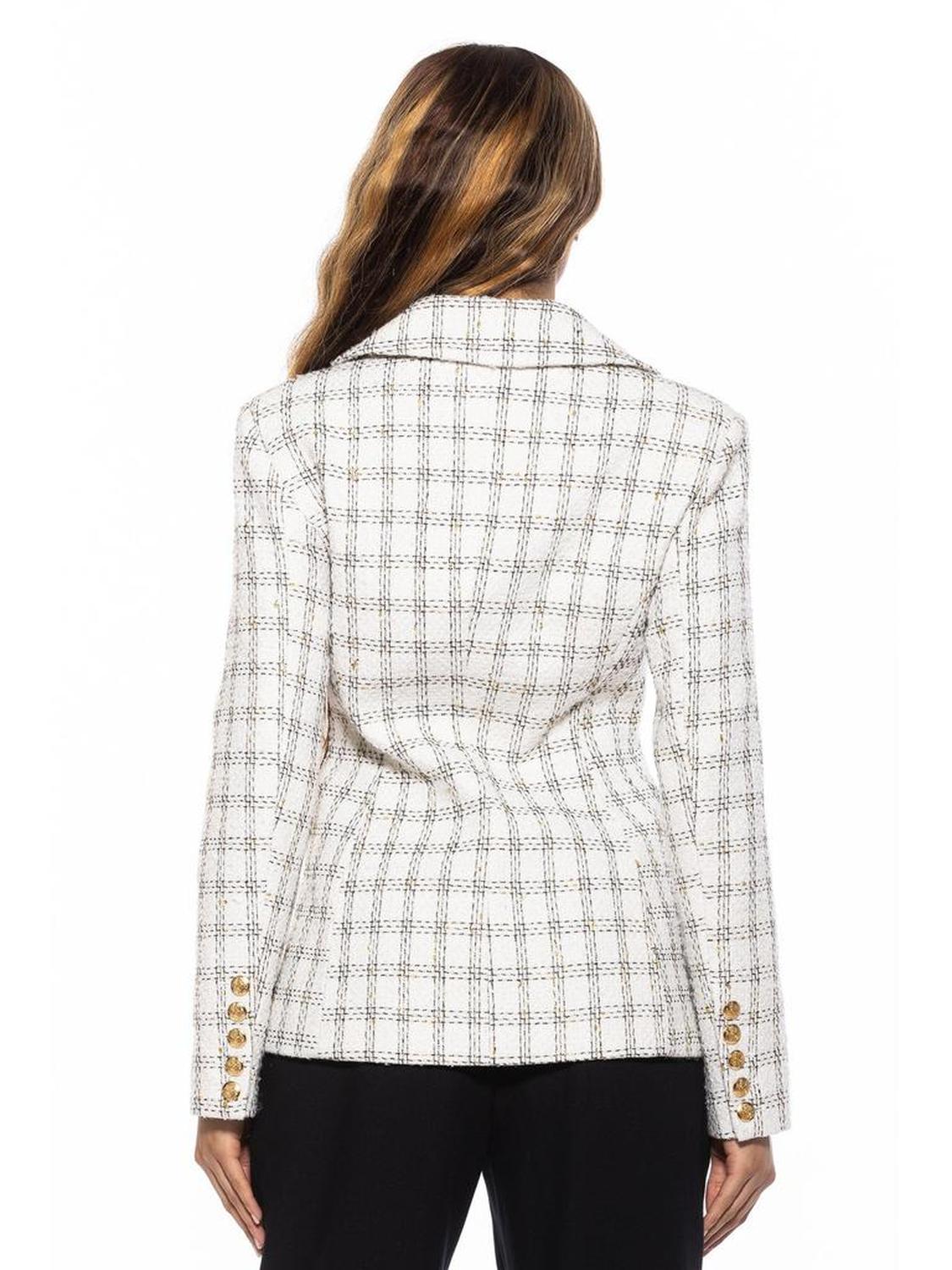 FARRAH TWEED CLASSIC DOUBLE BREASTED JACKET