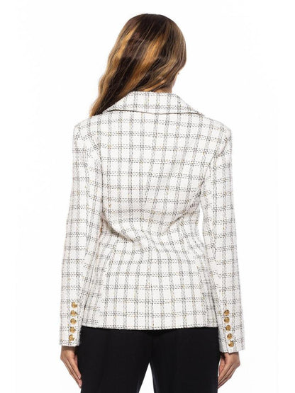 FARRAH TWEED CLASSIC DOUBLE BREASTED JACKET
