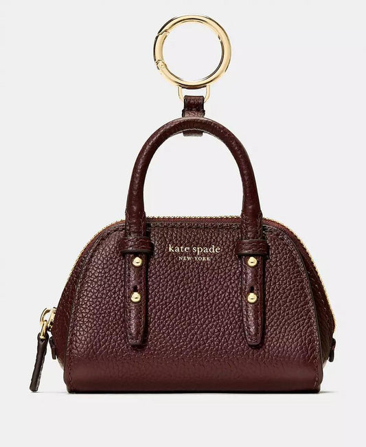 Pebbled Leather Nano Carryall Bag Charm