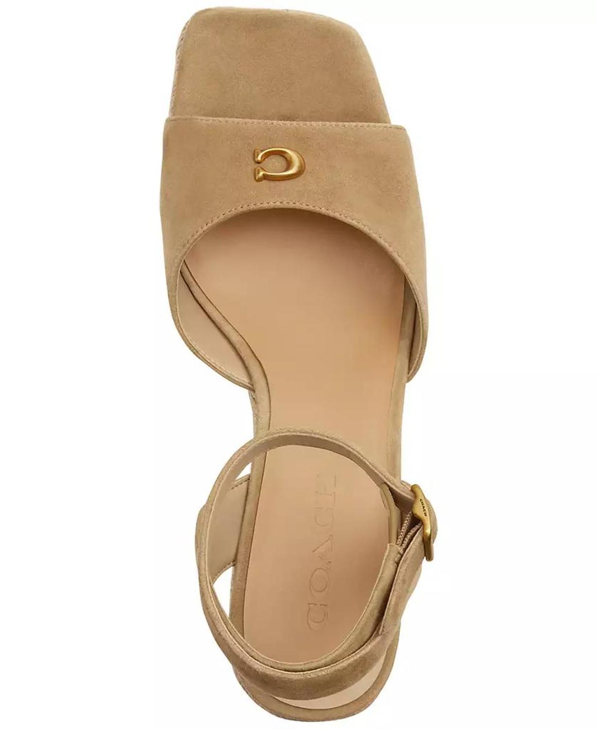 Women's Suede Espadrille Wedge Sandals