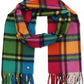 Plaid Mix Multi Yarn Dye Wool Scarf