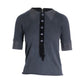 Marc Jacobs Button Detail T-shirt in Black Cotton