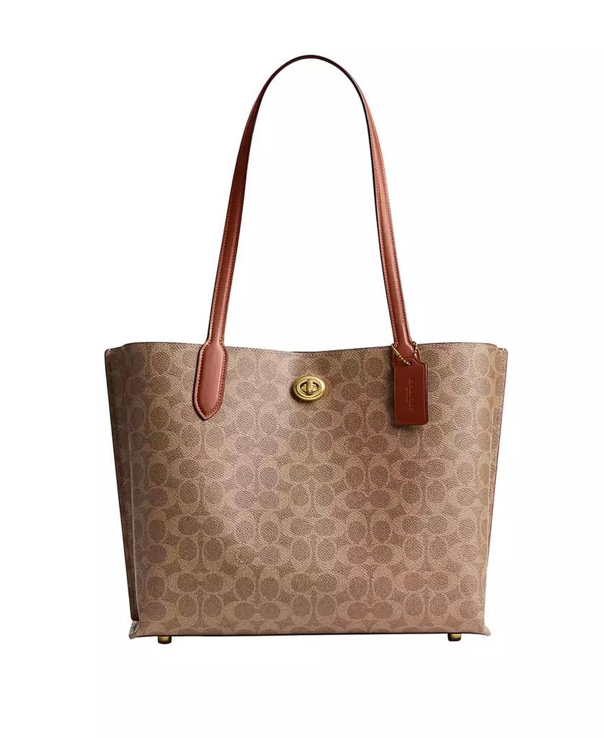 Signature Logo Willow Canvas Large Tote Bag