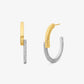 Precious Metal-Plated Pavé Hoop Earrings
