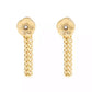 Faux Cultivated Pearl Signature Tea Rose Front Back Earrings