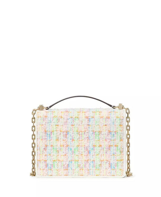 Deco Tweed Chain Strap Mini Shoulder Bag