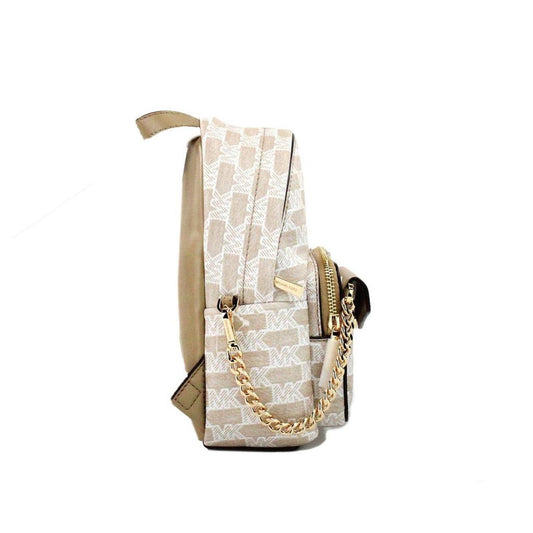 Michael Kors Maisie Mini Camel Signature Canvas 2-n-1 Card Case Backpack Women's Bag