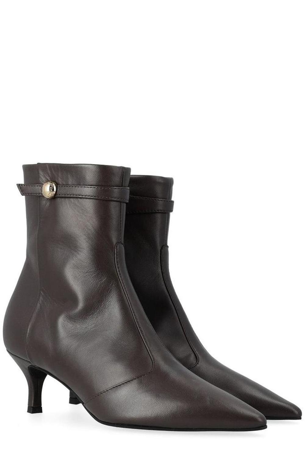Furla Pointed Toe Heeled Ankle Boots