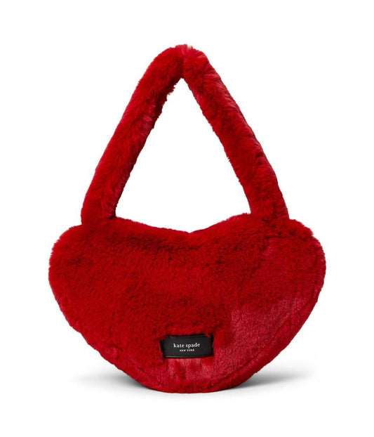 Luver Faux Fur Heart Tote
