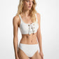 Lace-Up Stretch Nylon Bikini Top