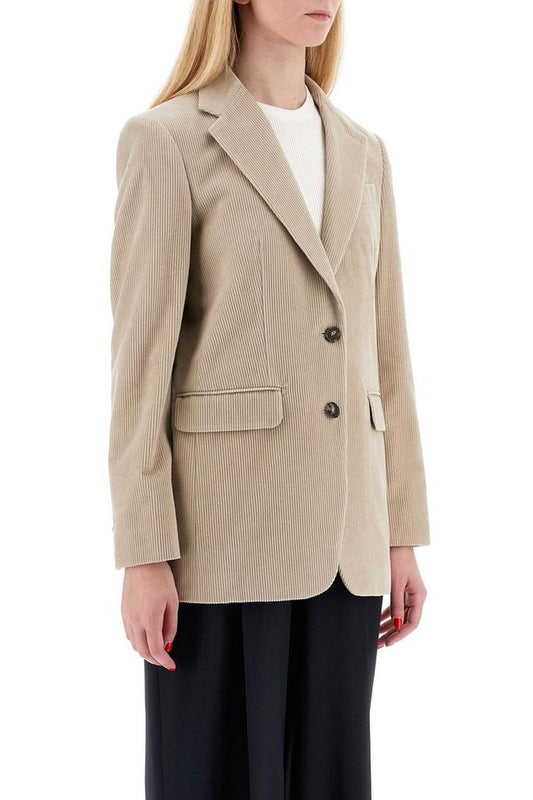 Single-Breasted Corduroy Blazer