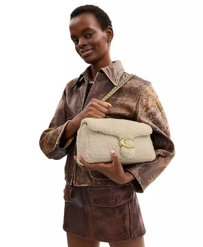 Tabby Medium Shearling Shoulder Bag 26