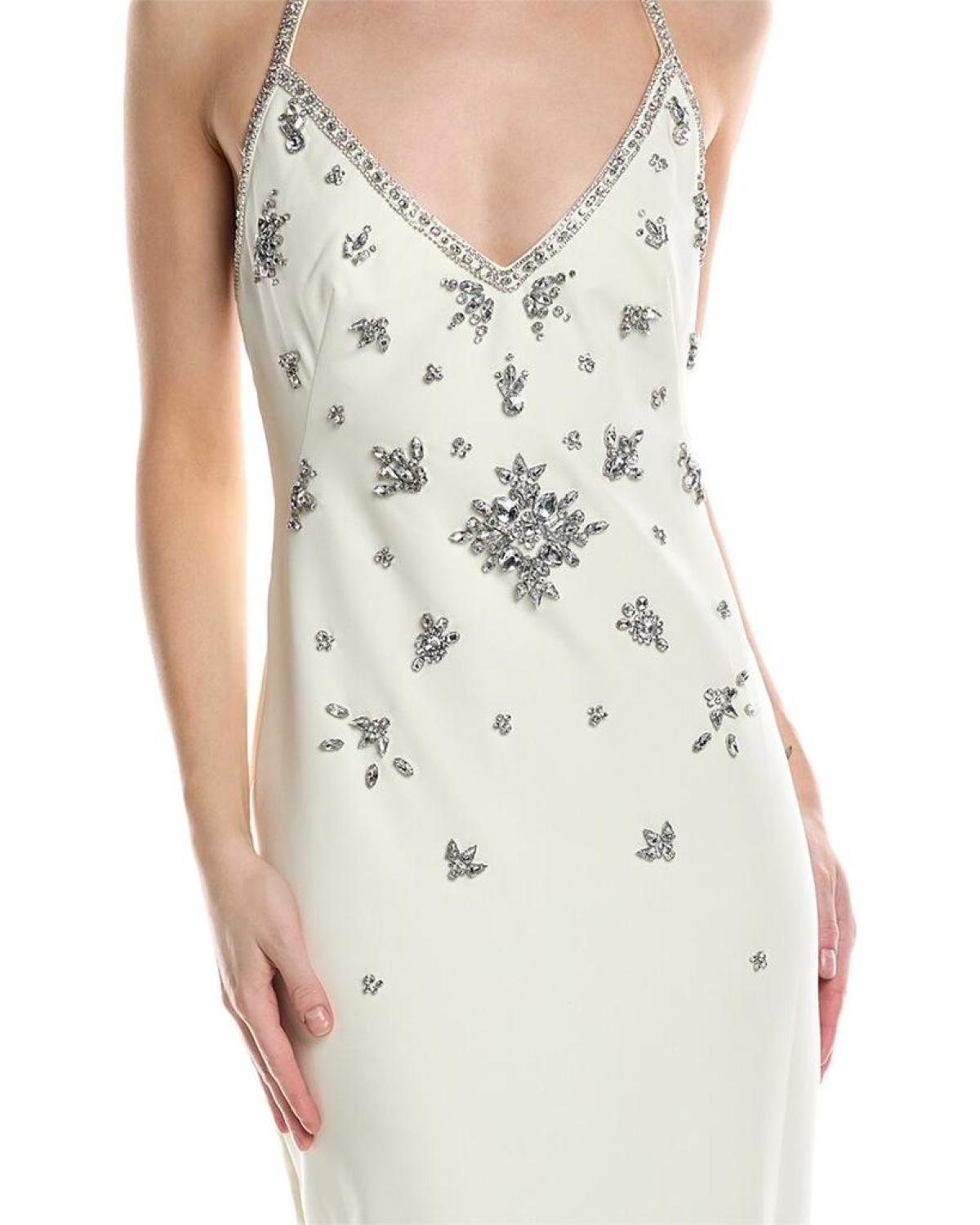 Marchesa Notte Embellished Column Gown