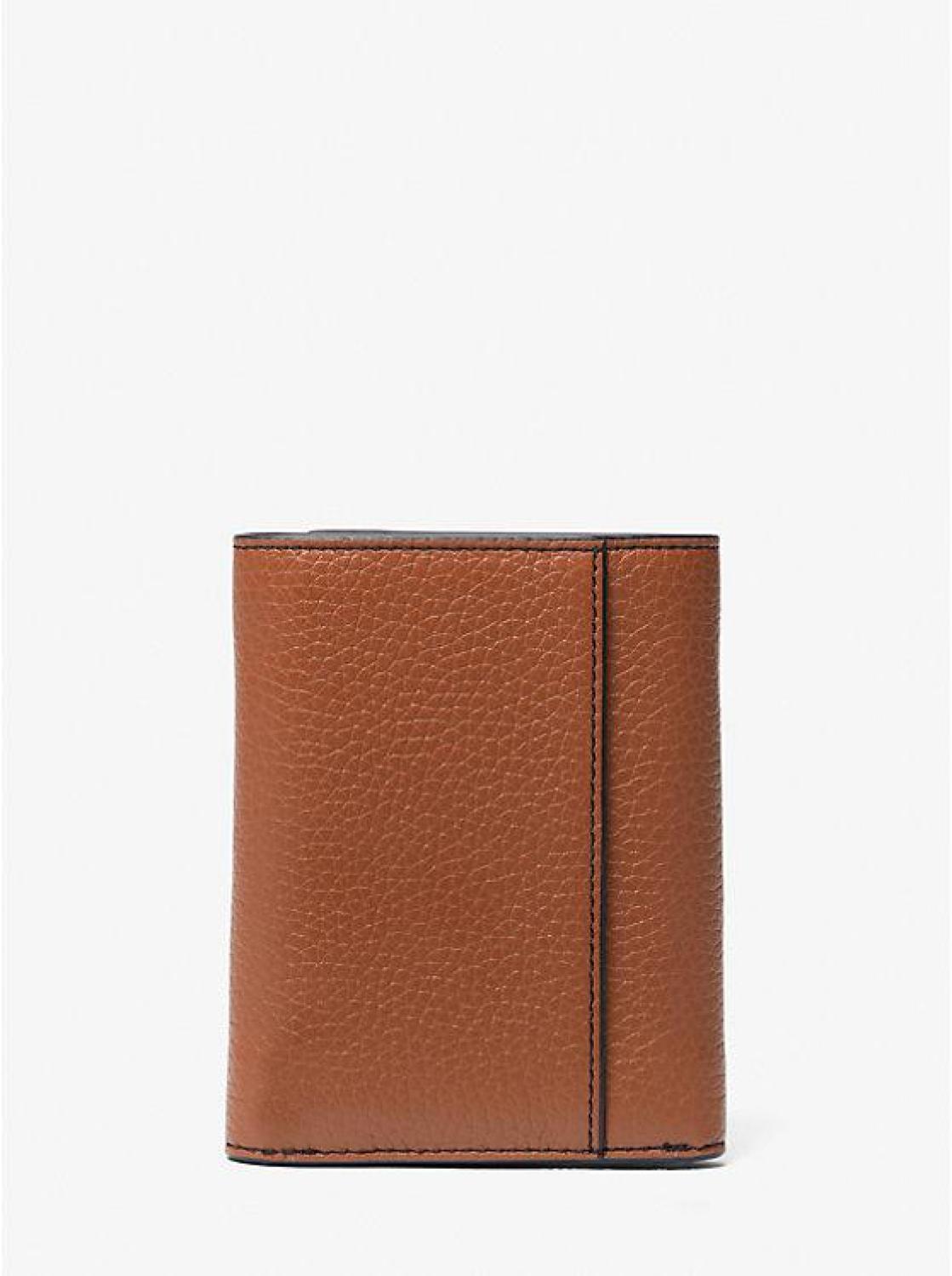 Hudson Pebbled Leather Tri-Fold Wallet
