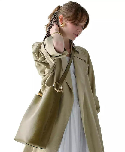 Halo Medium Smooth Leather Bucket Bag