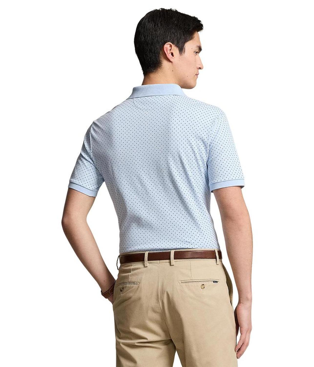 Classic Fit Print Soft Cotton Polo Shirt