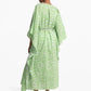 Zebra Print Cotton Belted Caftan
