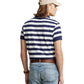 Classic Fit Striped Mesh Polo Shirt