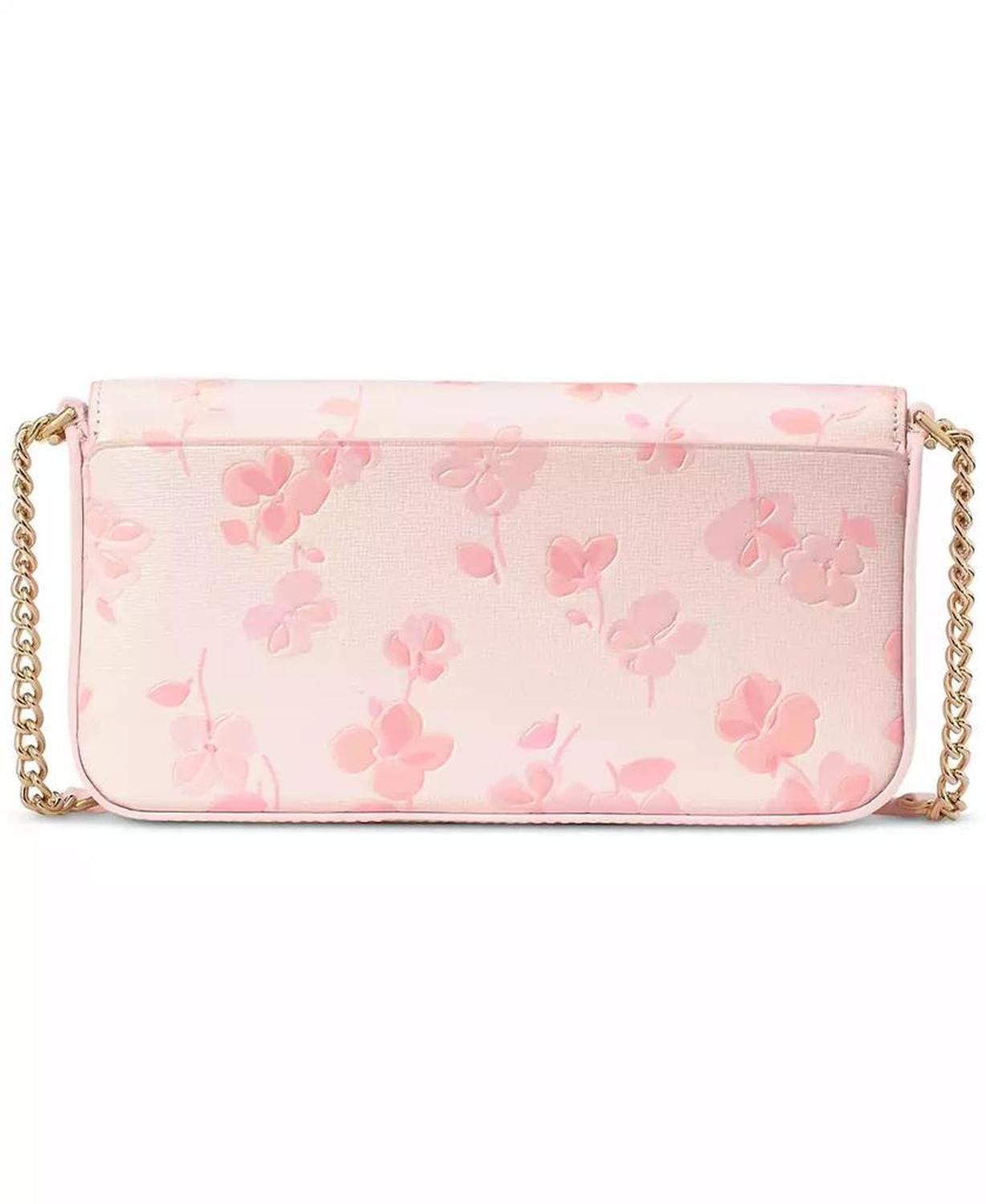 Serena Spring Pansies Leather Chain Wallet