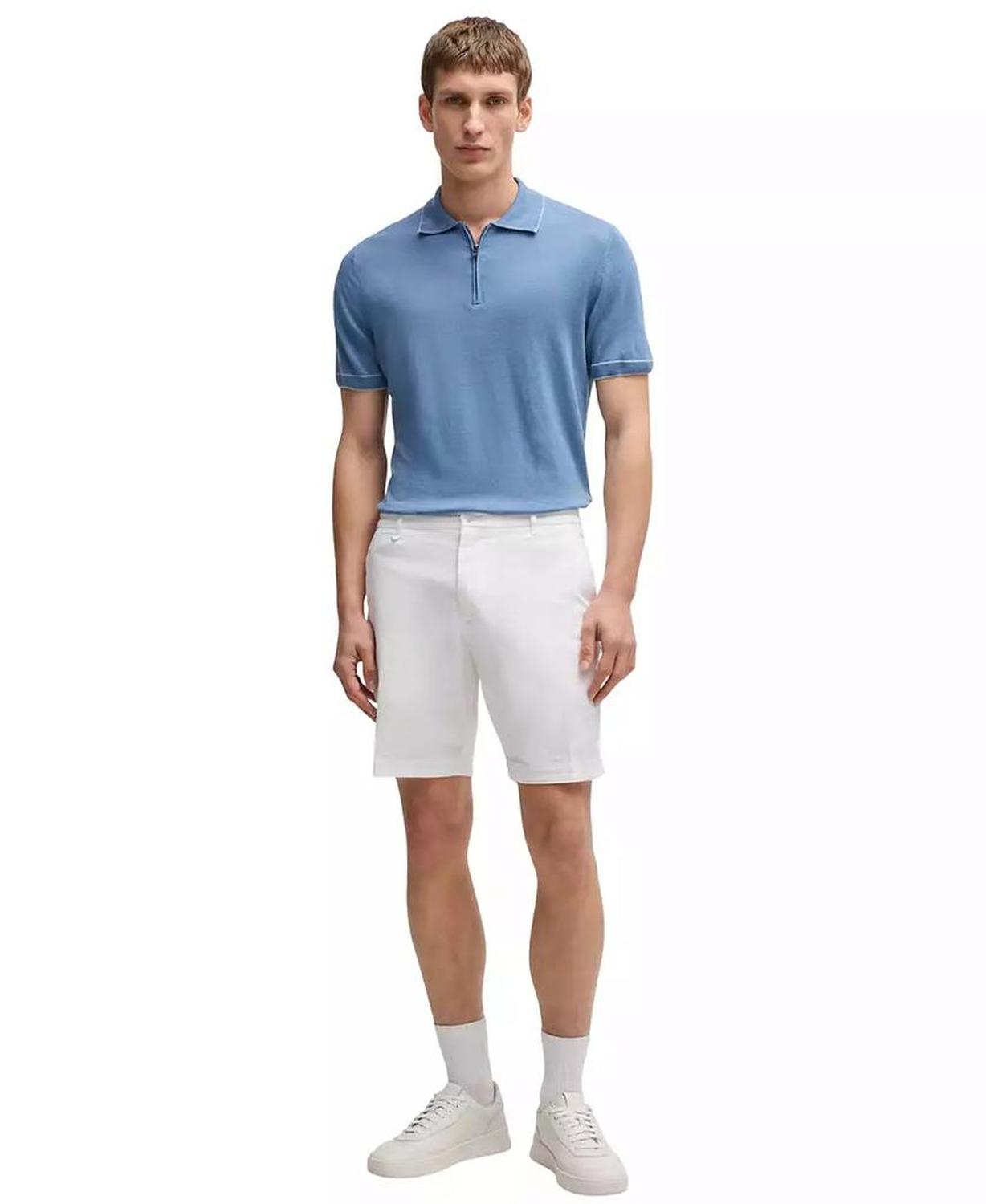 Men's Stretch-Cotton Twill Slim-Fit Shorts