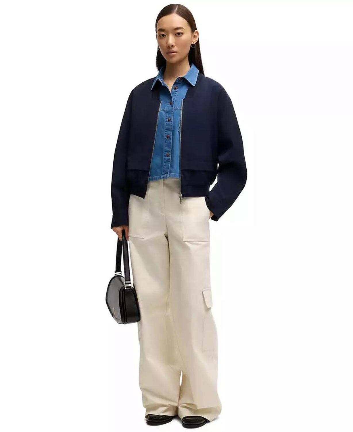Women's Layered Effect Oversized Jacket