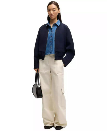 Women's Layered Effect Oversized Jacket