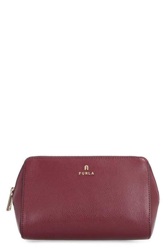 Furla Camelia Logo Printed Cosmetic Bag