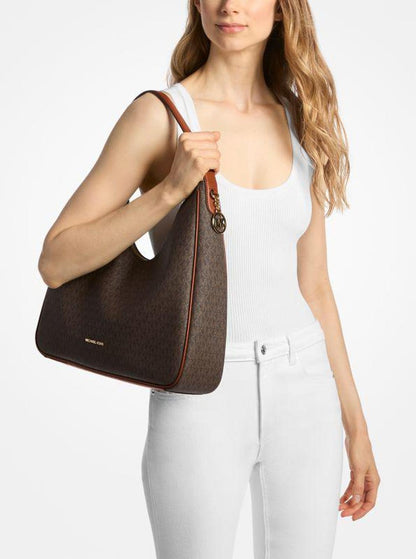 Nayla Medium Signature Logo Shoulder Bag