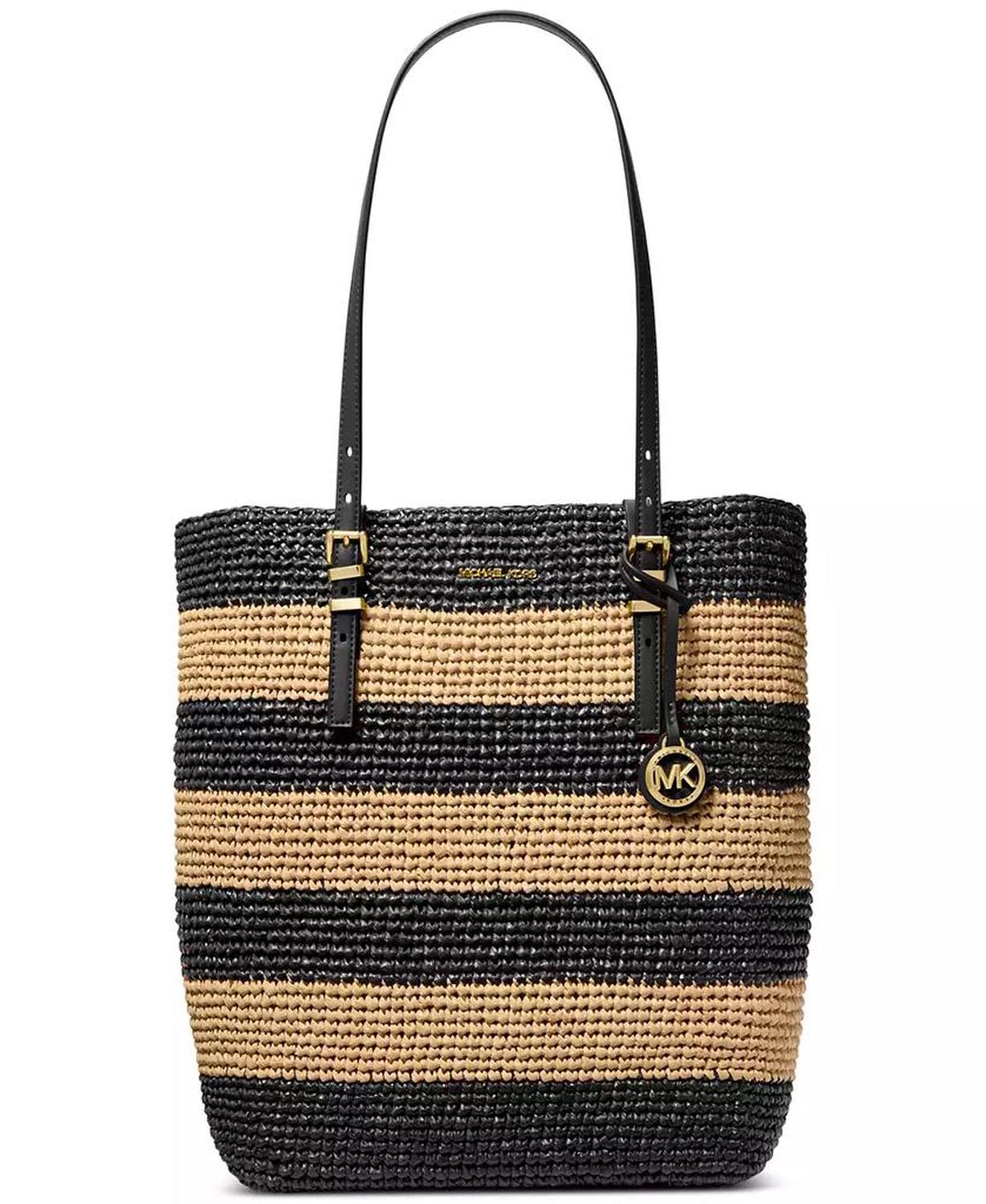 Quinn Large North South Woven Tote