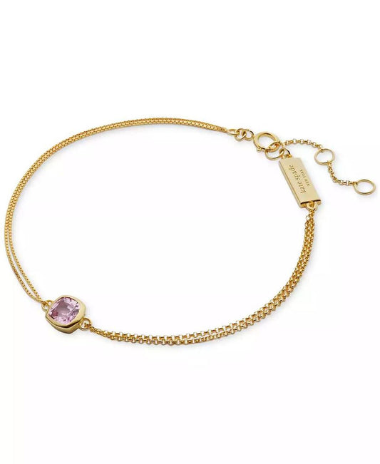 23k Gold-Plated Sterling Silver colored Sapphire (7/8 ct. t.w.) Double-Chain Bracelet