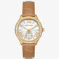 Sage Pavé Gold-Tone and Crocodile Embossed Leather Watch