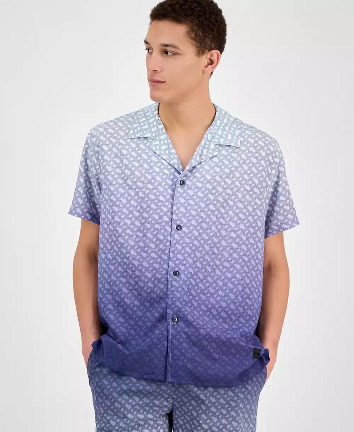 Men's Logo-Pattern Shirt