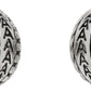 Silver 'The Monogram Ball Chain Stud' Earrings