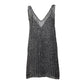 Silk Organza Mini Dress With Floral Sequins