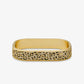 Precious Metal-Plated Brass and Enamel Leopard Pavé Bangle