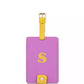 New York Just Mine Initial Luggage Tag, S