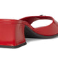 Sculpted C Leather Block Heel Sandals