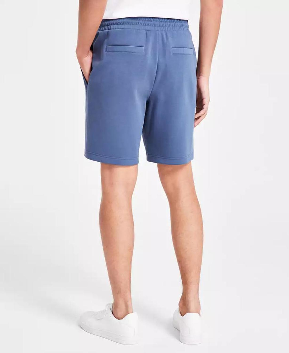 Men's Athletic-Fit Stretch Textured Logo 9" Shorts