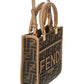 FENDI Sunshine Mini FF Jacquard & Leather Tote