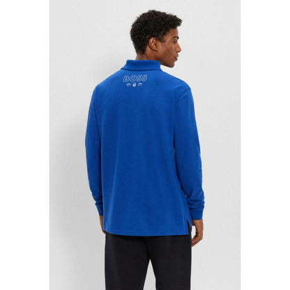 BOSS x NFL long-sleeved polo shirt with collaborative branding