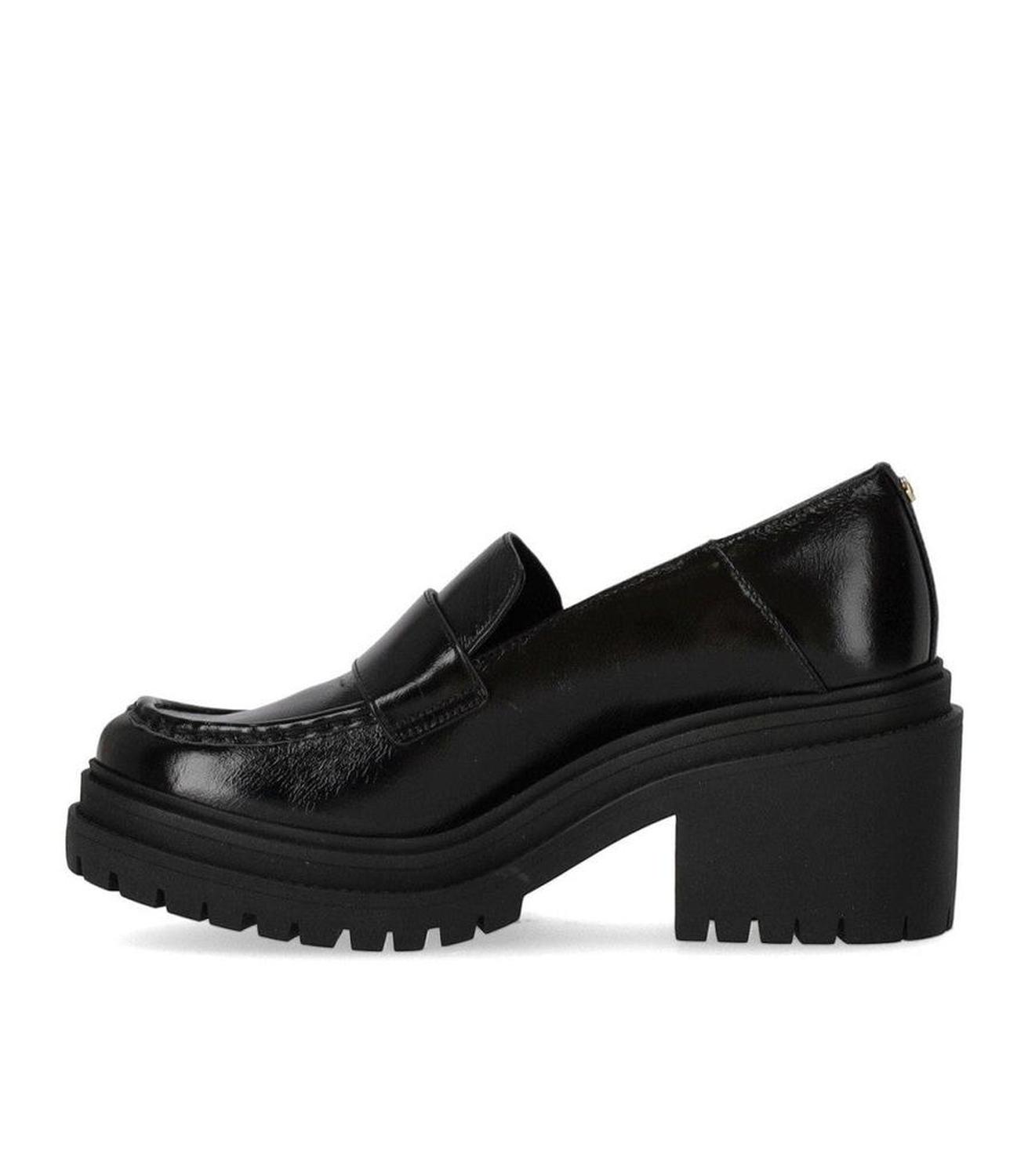 Rocco Black Heeled Loafer